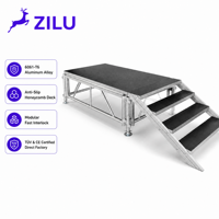 Scène de concert portable en alliage d'aluminium assemblée 4x8 pieds pour mariages, fêtes, spectacles et événements