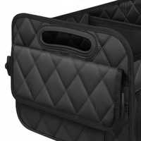 Boîte de rangement de coffre de voiture en cuir pliable de luxe, organisateur d'intérieur de voiture, 4 à 7 compartiments, conteneur de bagages arrière pour véhicule
