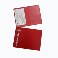 Porte-carte d'identité en PVC personnalisé, pochette souple en vinyle pour carte bancaire et carte de crédit avec impression