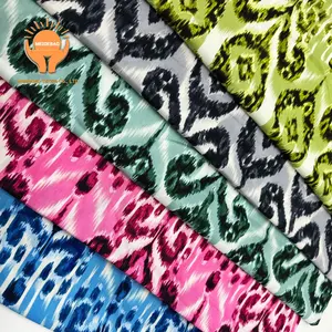 100% Polyester Customizable Knitted Jersey Fabric Jacquard Striped Printed Fabrics For Clothing