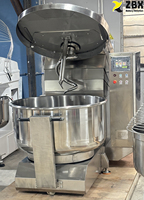 Amasadora de harina de cilindro industrial resistente de 75Kg, 100Kg, 125Kg, 150Kg, mezcladora de masa en espiral con tazón extraíble y carro desmontable