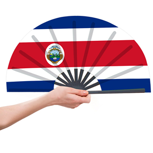 Abanicos Plegables de Bambú con la Bandera de Costa Rica al por Mayor, Abanico de Mano para Carnaval, Boda, Festival, Fiesta, Agencia de Viajes - Product Image 3