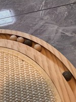 Grattoir pour chat interactif haut de gamme en bois écologique personnalisé avec piste à billes, jouet pour chat à billes roulantes pour l'intérieur, vente en gros