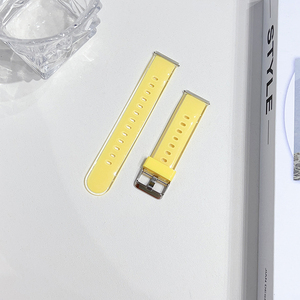 Tschick 20mm 22mm Jelly Sandwich Correa transparente TPU banda de repuesto para Samsung Galaxy Watch 42mm 46mm Active2 <span class=keywords><strong>Amazfit</strong></span> <span class=keywords><strong>GTS</strong></span> - Product Image 6