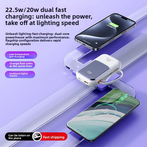 <span class=keywords><strong>Batterie</strong></span> <span class=keywords><strong>externe</strong></span> 22,5 W en plastique, charge rapide, grande capacité 20 000 mAh, sortie multi-ports, <span class=keywords><strong>batterie</strong></span> <span class=keywords><strong>externe</strong></span> portable au lithium-ion - Product Image 2