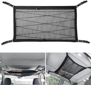 Filet de rangement de plafond de <span class=keywords><strong>voiture</strong></span> MESOROCK réglable à double couche en maille, sac de tente pour longs trajets, compatible avec la plupart des voitures - Product Image 6