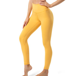 Leggings sur mesure taille haute pour femmes, longueur intégrale, doux, extensibles, respirants, pour yoga, matière personnalisée, nouveau style, toutes saisons - Product Image 2
