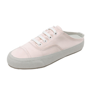 Chaussures en satin à bout rond, style espagnol décontracté, chaussures à plateforme à talon unique et à enfiler pour femmes - Product Image 1