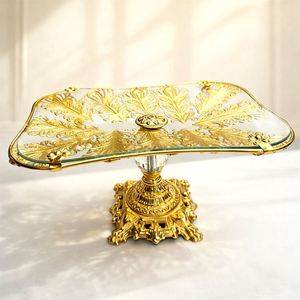 Plateau à fruits personnalisé - Cadeau promotionnel élégant plaqué pour mariages, décoration intérieure, Noël et Pâques, utilisation multifonctionnelle - Product Image 2