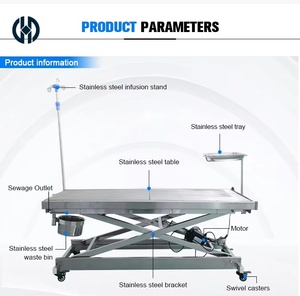 Table d'opération vétérinaire de haute qualité avec kit complet en acier inoxydable, adapté aux interventions chirurgicales vétérinaires - Product Image 2