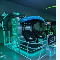 Simulador de Experiencia VR 9D 360° con Diseño de Parque Temático de Dinosaurios, 6 Asientos para Centro Comercial, Parque de Atracciones Educativo, Material Metálico