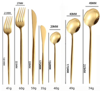 Ensemble d'ustensiles de service en acier inoxydable robuste pour buffet de restaurant, banquet, grand ensemble de couverts de service dorés, ensemble de couverts à dessert