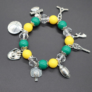 Best-seller Bracelet d'équipe de football personnalisé <span class=keywords><strong>NFL</strong></span> 32 en alliage de zinc élastique de style bohème pour hommes et femmes. pour les fêtes - Product Image 3