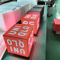 Display LED Cubico P3 per Interni ed Esterni, Schermo LED a 4 o 5 Lati con Controllo Intelligente per Pubblicità