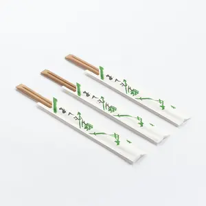 Baguettes de sushi japonais en bambou jetables en papier