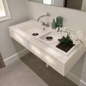 Lavabo de Diseño Moderno de Piedra de Ágata, Encimera de Cerámica, Lavabo de Piedra Preciosa, el Más Vendido para Exportación con Desagüe - Product Image 3