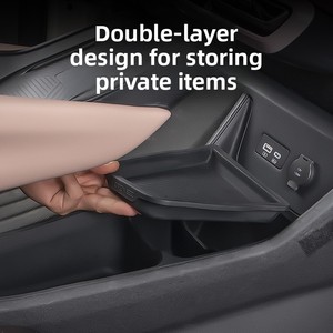 Boîte de rangement en silicone double couche adaptée à la console centrale du BYD Seagull, pour l'accoudoir inférieur, accessoire de voiture fabriqué en - Product Image 3