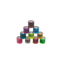 Bague d'identification pour pigeon en aluminium et plastique, 8 mm