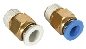 Plastic Fitting Couplers 1 Way Hand Valve Plastic Pneumatic Tube Fittings Quick Coupler