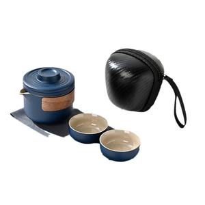 Juego de Té de Cerámica para Viaje con Tapa, Portátil, Una Tetera, Dos Tazas, Bolsa de Almacenamiento, Juego Completo - Product Image 5