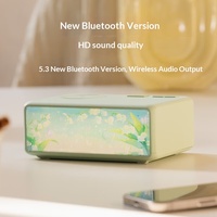 Enceinte sans fil Sumi Art Collection en plastique avec chargement sans fil, lumière d'ambiance créative pour bureau et veilleuse