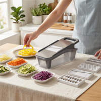 LOVFE Bestseller Keukenaccessoires Roestvrijstalen messen Mandoline Snijder Groentehakker voor Fruit Ui Aardappel