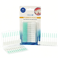 Brosse interdentaire en silicone à tête spirale élastique à prix abordable pour le nettoyage des dents, brosse à fil dentaire portable