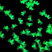 50pcs Halloween araignées lumineuses Mini noir en plastique fausse araignée jouets maison hantée araignée décor drôle blague blague réaliste accessoires