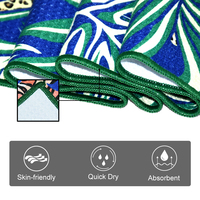 Serviette de sport en microfibre gaufrée personnalisée OEM ODM, séchage rapide, absorption d'eau, serviette de sport en microfibre pour la salle de sport