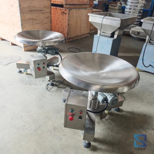 Macchina per la selezione dei materiali con piattaforma girevole in acciaio inossidabile 304, macchina per <span class=keywords><strong>l</strong></span>'imballaggio, abbinabile a trasportatore a disco - Product Image 3