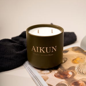 AIKUN <b>Large</b> Scale Production Strict Quality Control Custom Size Ceramic Jar Scented Ceramic <b>Candle</b> for Holiday Gift Market - Product Image 3