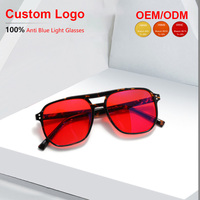 Kacamata Anti Silau Anti Radiasi Lensa PC Bingkai Unisex Ringan Tahan Lama Filter Cahaya Biru Unisex dengan Logo Kustom Sunray