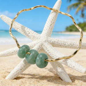 กำไลข้อมือทองแดงชุบทองหยก ดีไซน์ใหม่ ขายดี สำหรับ<span class=keywords><strong>เครื่องประดับ</strong></span>ฮาวาย ขายส่ง - Product Image 6