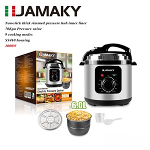 JAMAKY <span class=keywords><strong>Cuiseur</strong></span> à <span class=keywords><strong>riz</strong></span> électrique professionnel 2,8 L, 1000W avec fonction maintien au chaud et couvercle en acier inoxydable - Product Image 4