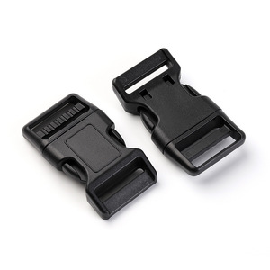 Side Release Buckle 32mm Black Plastic Durable For Bags <b>Backpacks</b> Helmet <b>Straps</b> - Product Image 3