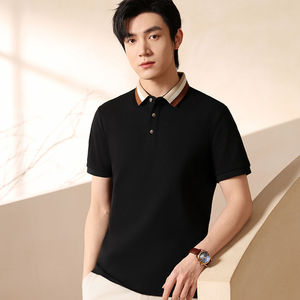 Camisa Polo de Manga Corta, Color Verde Sólido, Fibra de Poliéster, Uso Diario, Ropa de Trabajo - Product Image 4