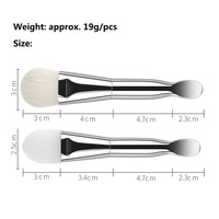 Masque facial en silicone et nylon écologique professionnel et durable, brosse à argile faciale en silicone souple à double tête de luxe avec cuillère