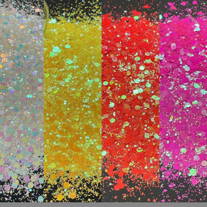 กลิตเตอร์หลากสีรูปหกเหลี่ยม <span class=keywords><strong>ซี</strong></span>รีส์ Pearl Fantasy ผสมผสานกลิตเตอร์เนื้อหยาบ ขายดีสำหรับทำแก้วสโนว์โกลบ - Product Image 4