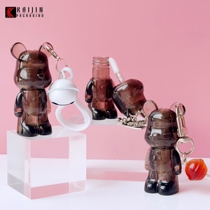 Filles Liquide Rouge À Lèvres Tube Conteneur Noël Mignon Ours <span class=keywords><strong>Porte</strong></span>-clés 2ML Brillant À Lèvres Bouteille En Gros Vide Cosmétique - Product Image 6
