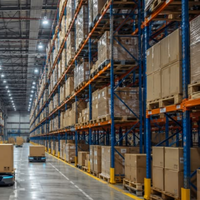 Système de rayonnage à palettes haute capacité, structure de stockage en acier robuste pour entrepôt