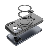 Coque de téléphone magnétique antichoc avec béquille intégrée pour iPhone 17 Pro Max, compatible également avec iPhone 17 et 16 Pro