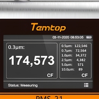 Compteur de particules à distance Tem PMS 21, machine de comptage de particules de haute précision pour l'inspection des salles blanches
