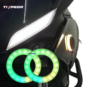 Logo LED TIYPEOR 50mm Cerchio Luminoso RGB con Coperchio Luce Anello Angel Eyes per Retroilluminazione Logo BMW Logo LED per YAMAHA - Product Image 5