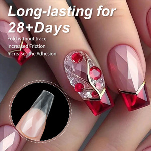 120 autocollants transparents géométriques pour ongles en forme de cercueil, capsules d'ongles artificiels 3D pour la décoration de manucure - Product Image 5