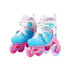 Patins à roulettes triangulaires à quatre roues pour enfants, réglables, avec protections en plastique, pour 5-7 ans, vente en gros - Product Image 5