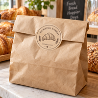 Autocollant d'étanchéité pour emballage, adhésif puissant, en vinyle, pour sacs à biscuits, personnalisable directement en usine pour l'emballage de café et de vente au détail
