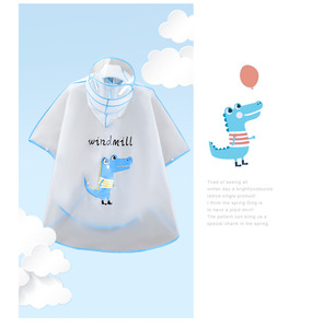 Cute Original Design of Transparent Dinosaur <strong>Raincoat</strong> for Children, Outdoor <strong>Raincoat</strong> for Boys and Girls Aged <strong>2</strong> to 8 - Product Image 5