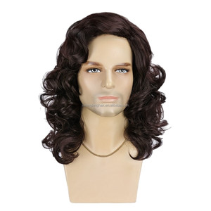 วิกผมสีน้ำตาลสำหรับผู้ชาย ราคาส่งจากโรงงาน JAMBALAYA วิกผมยาวแบบลอนคลื่นน้ำสำหรับ<span class=keywords><strong>ผู้ชาย</strong></span> - Product Image 3