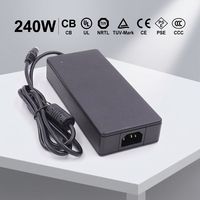 Adaptateur d'alimentation de bureau à découpage GaN 65W 90W 180W 240W à sortie directe d'usine, alimentation 12V 20V 36V 48V 54V avec prises CA C6 C8 C14 C18