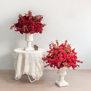 2026 New 60cm Spring Welcoming <b>Flower</b> Red <b>Flower</b> Ball Wedding Stage Decoration <b>Flower</b> Window <b>Display</b> Simulation Artificial Plant - Product Image 1